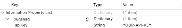 Set the apiKey in your Info.plist